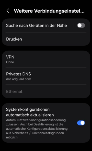 S25 Ultra Schritt 3 - Privates DNS