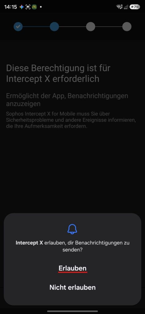 Benachrichtigungen erlauben Pop-up