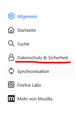 Firefox Datenschutz und Sicherheit PC