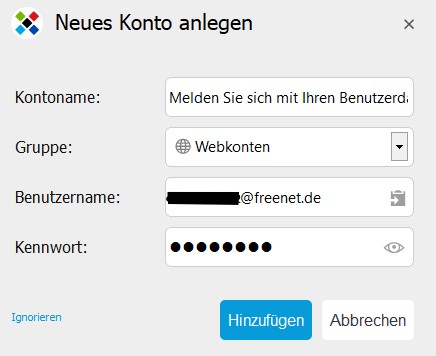 Sticky Password Schritt 3