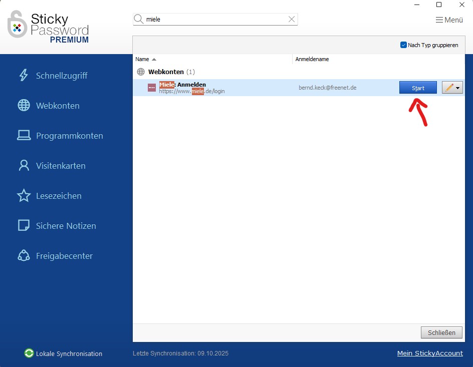 Sticky Password Schritt 4