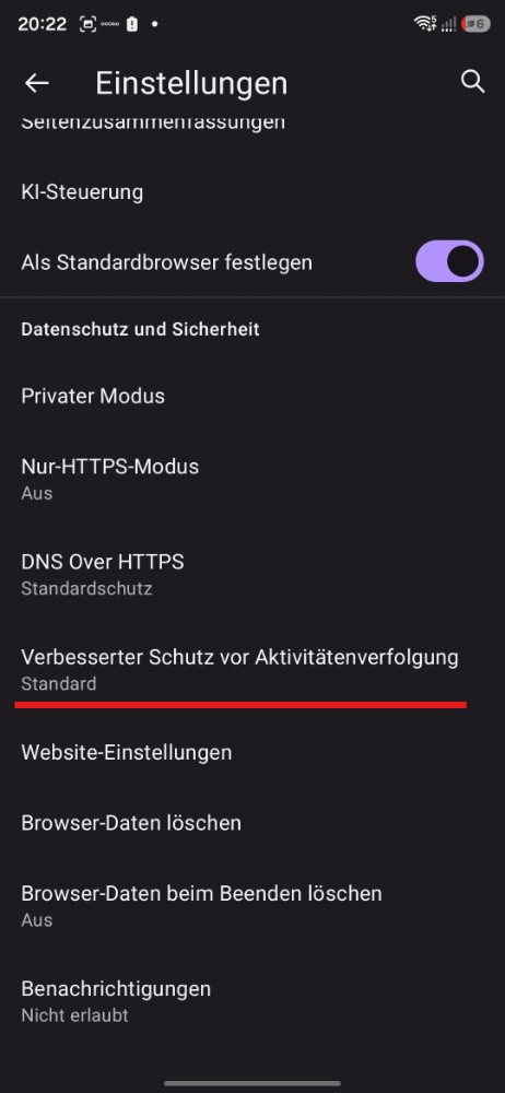 Verbesserter Schutz Android
