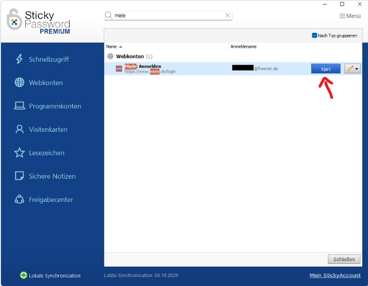 Sticky Password Schritt 4